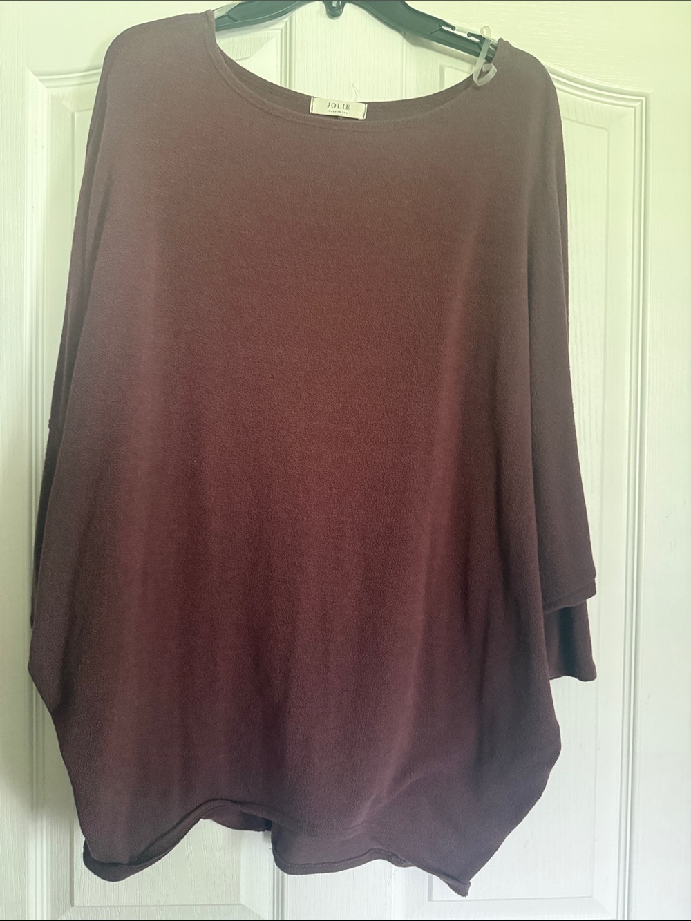 Jolie Oversized Knit Top — Burgundy Plum XL